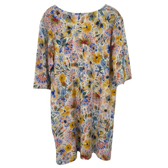 Rip Skirt Hawaii Floral Print Soft sleep shirt mini Dress size M/L new $125 - Picture 5 of 5